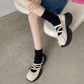 Grunge-Sandalen mit Bubble-Plateau und Schleife vorne